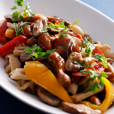 飛騨産椎茸と大なめこのマリネ