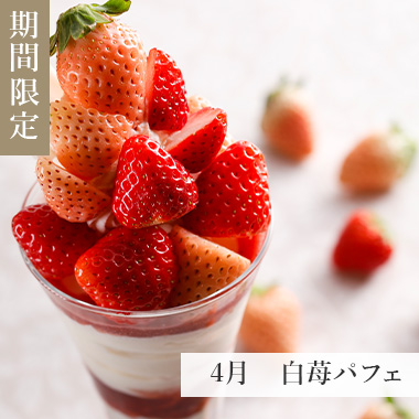 4月 白苺パフェ