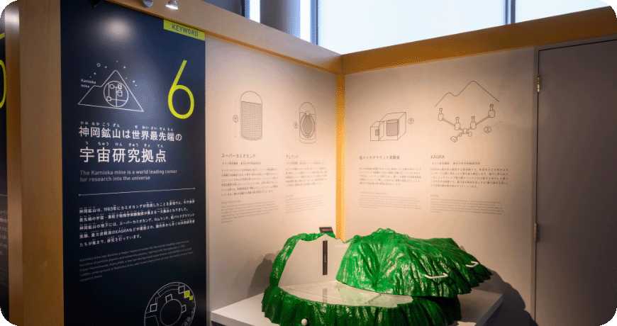 宇宙科学館「カミオカラボ」を備えた道の駅「宙（スカイドーム）・神岡」