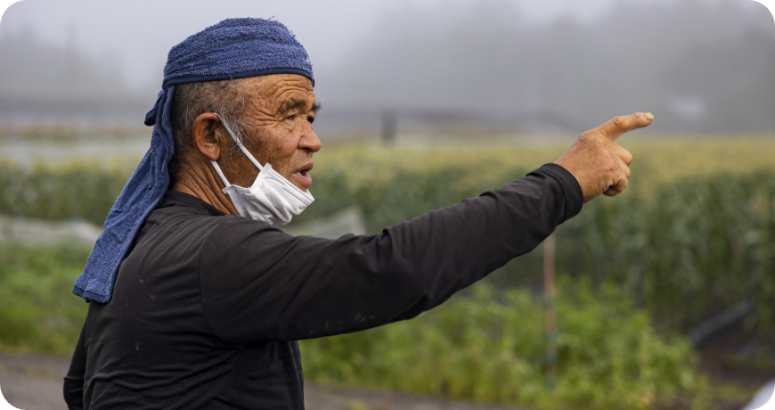 約5,000ヘクタールの畑で栽培されている中島兼一さん
